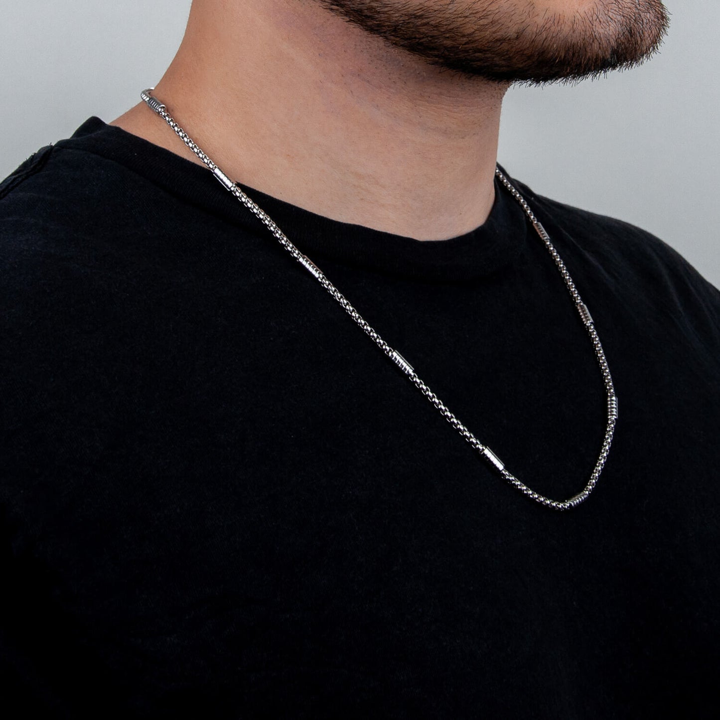 Box - Zylinder Kette 3mm - Edelstahl