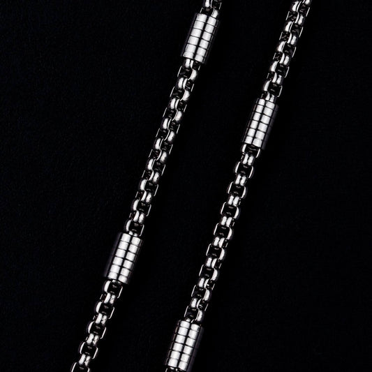 Box - Zylinder Kette 4mm - Edelstahl