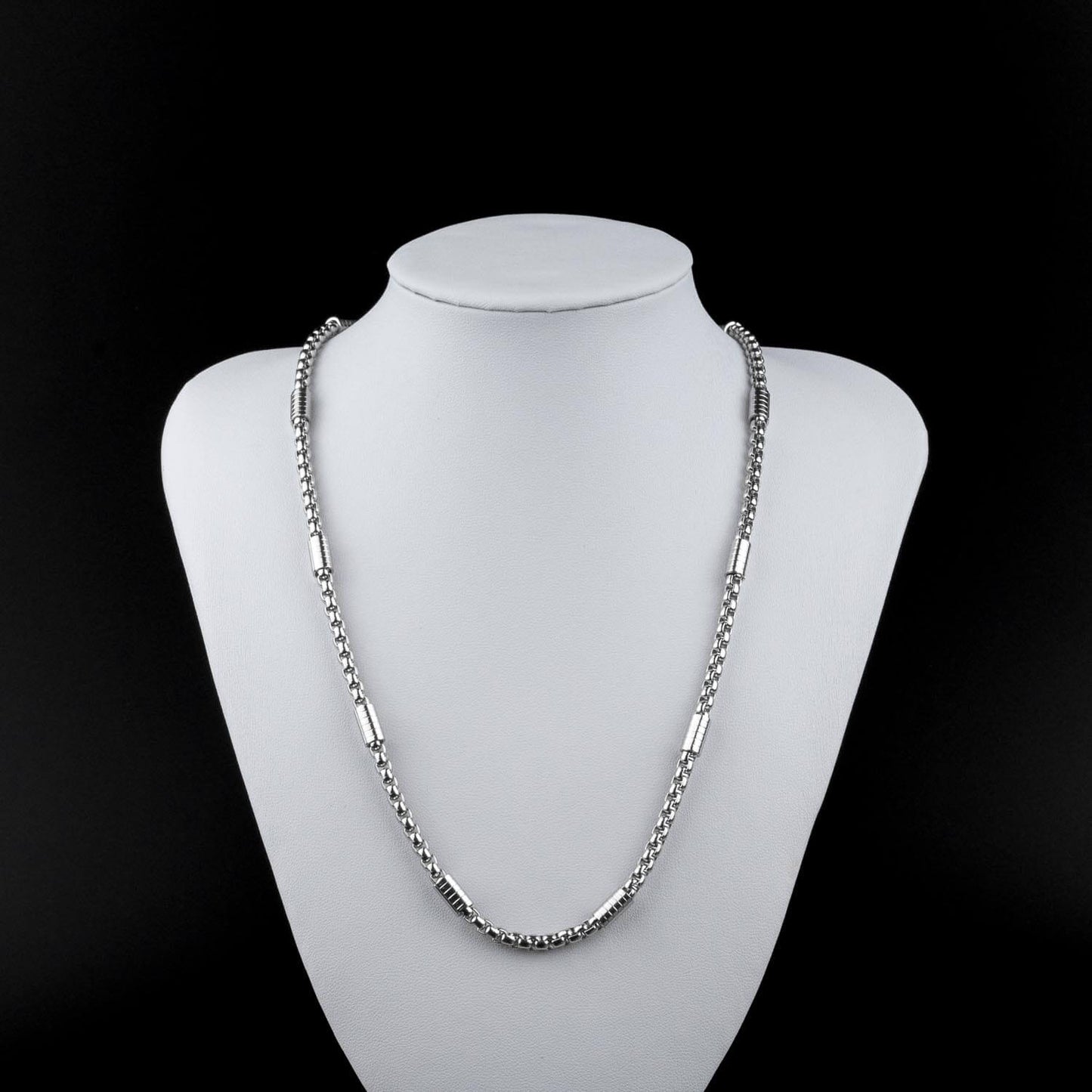 Box - Zylinder Kette 4mm - Edelstahl