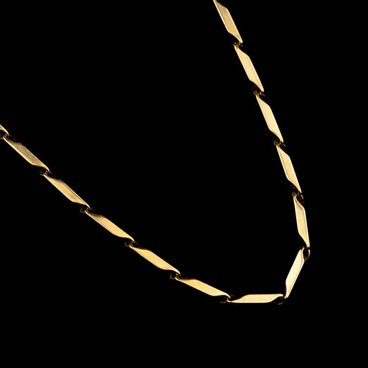Bullet Chain 3mm - Edelstahl, 18k vergoldet