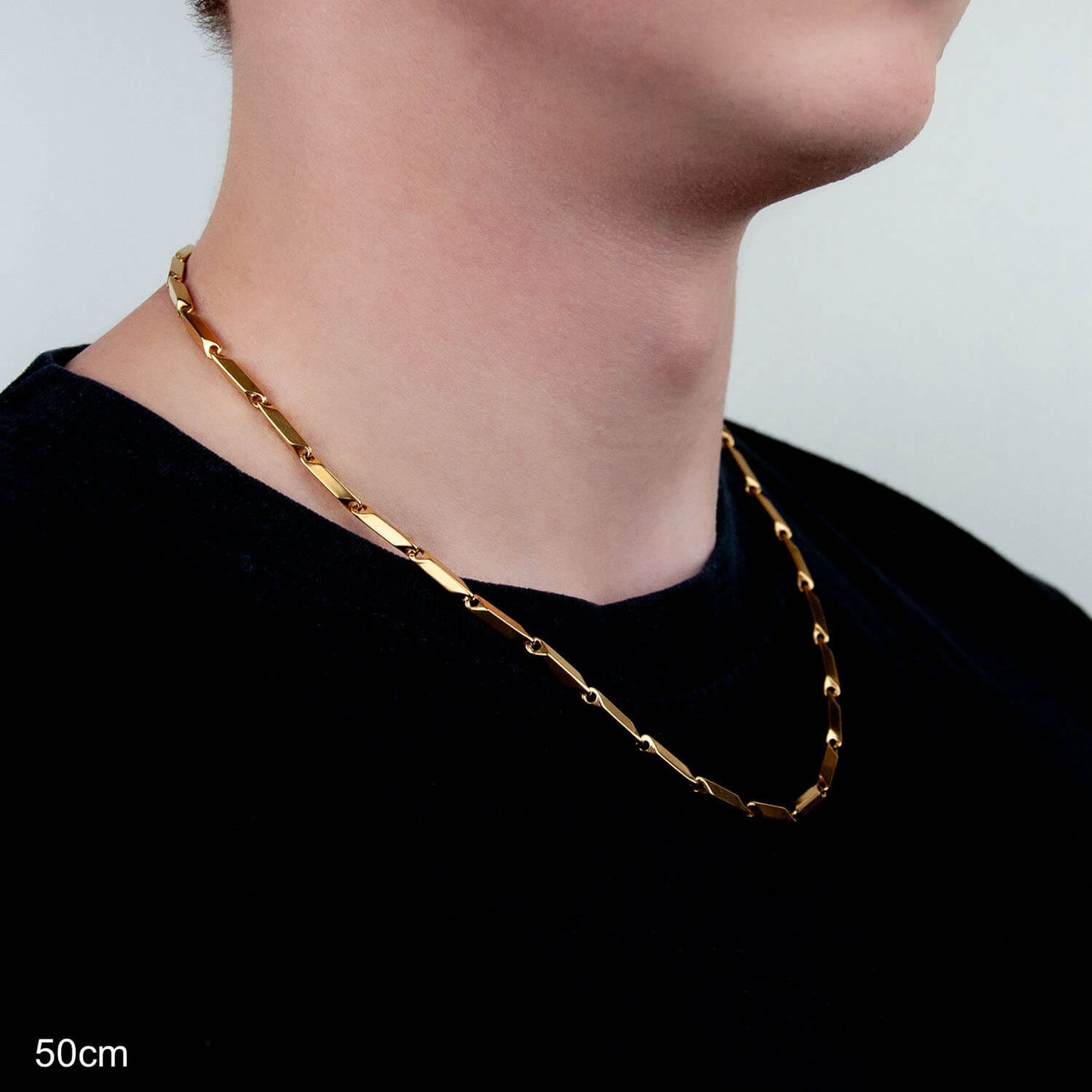 Bullet Chain 3mm - Edelstahl, 18k vergoldet