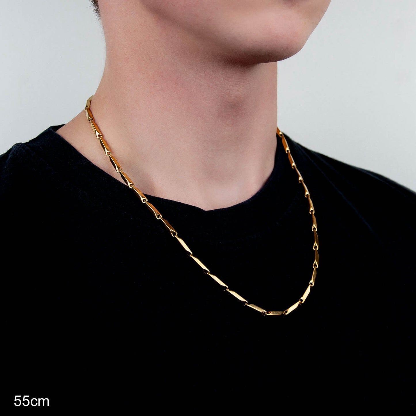 Bullet Chain 3mm - Edelstahl, 18k vergoldet