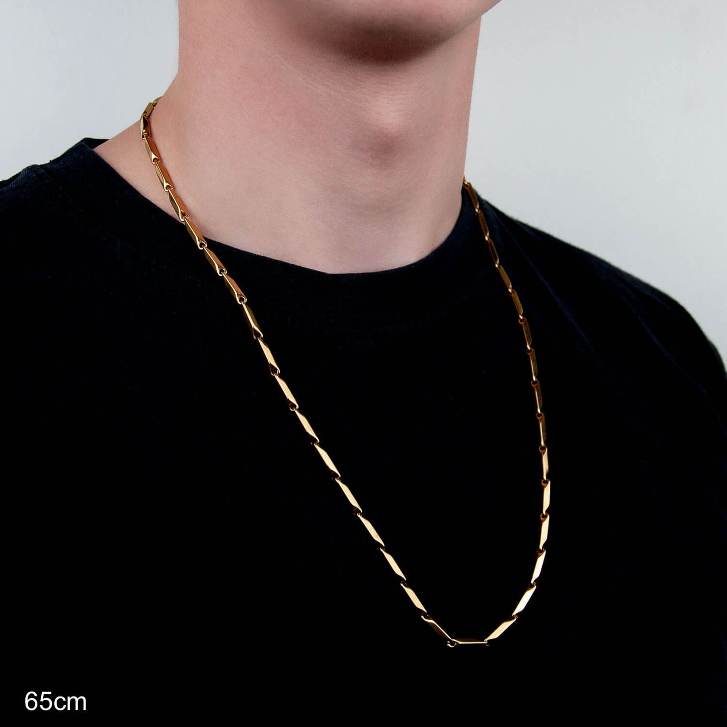 Bullet Chain 3mm - Edelstahl, 18k vergoldet