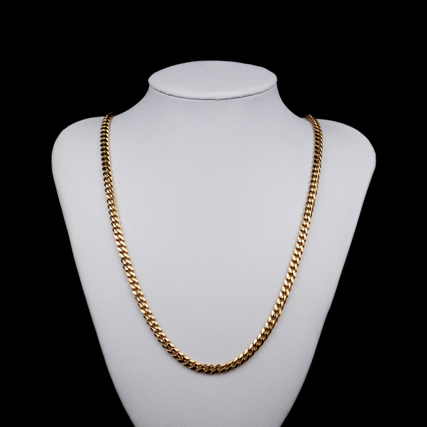 Cuban Link 6-Side 5mm - Edelstahl, 14k vergoldet