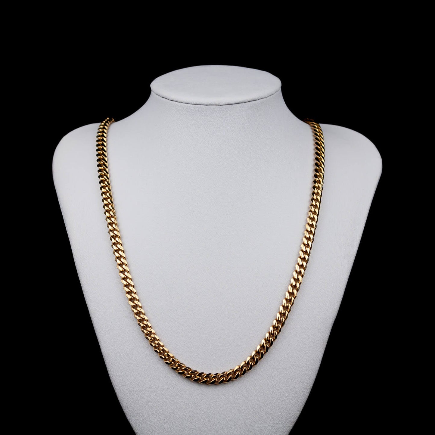 Cuban Link 6-Side 6mm - Edelstahl, 14k vergoldet