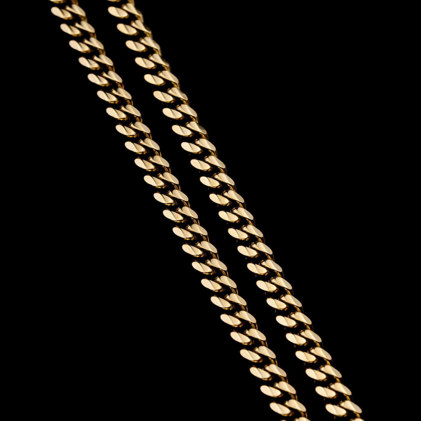 Cuban Link 6-Side 6mm - Edelstahl, 14k vergoldet