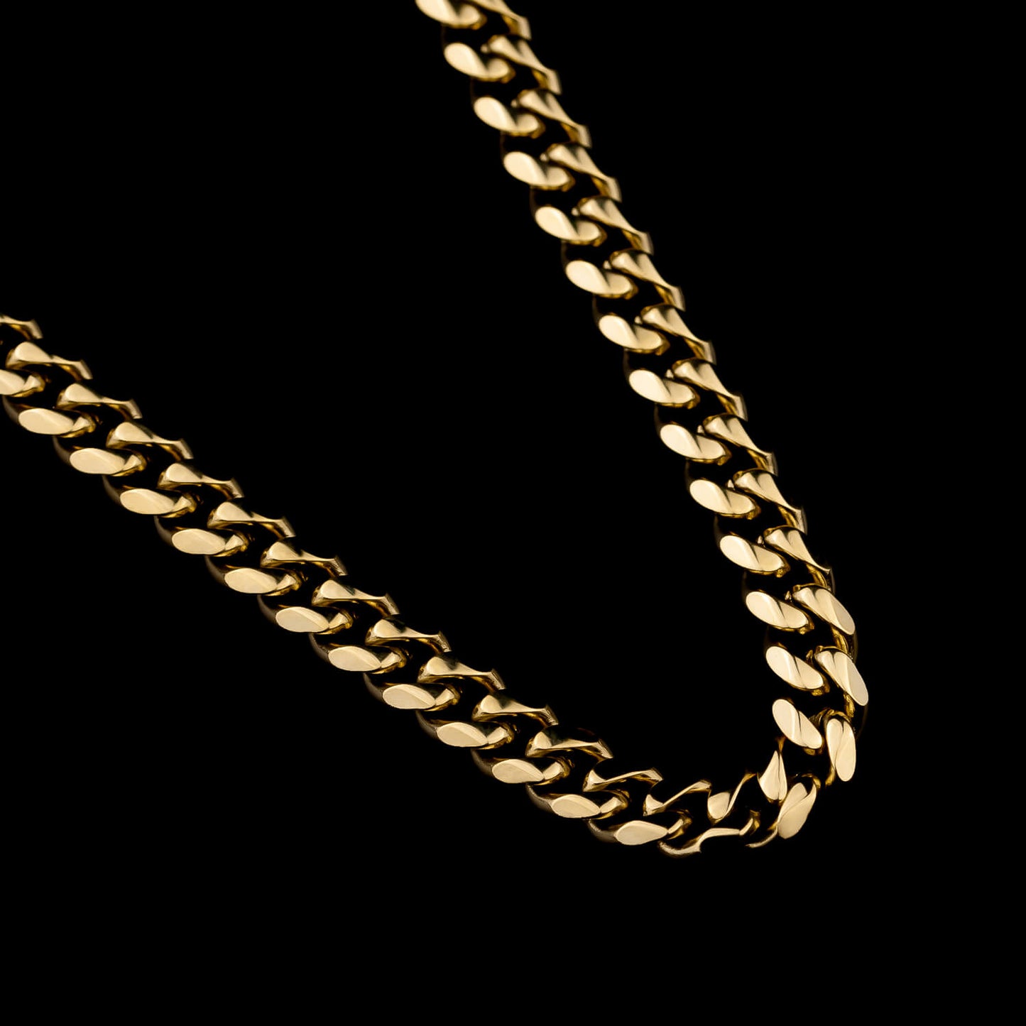Cuban Link 6-Side 6mm - Edelstahl, 14k vergoldet