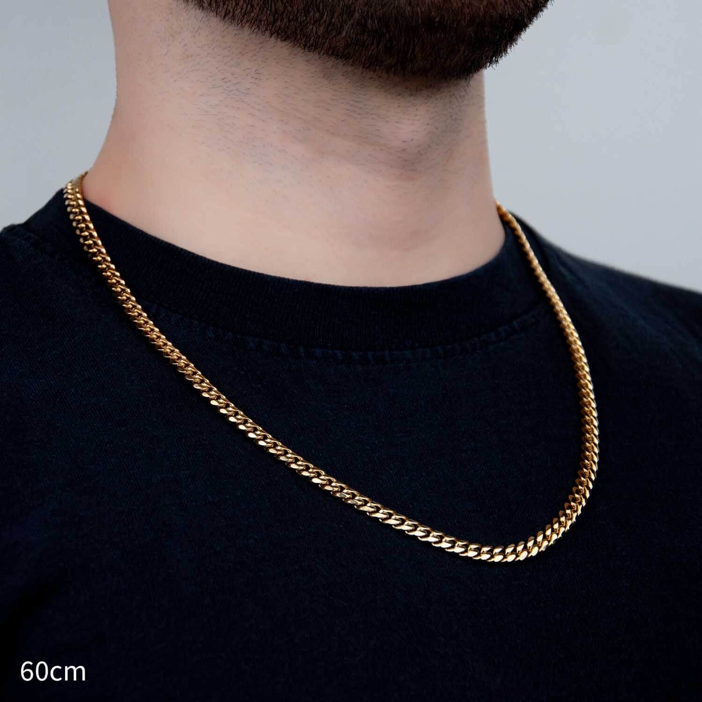 Cuban Link 6-Side 6mm - Edelstahl, 14k vergoldet