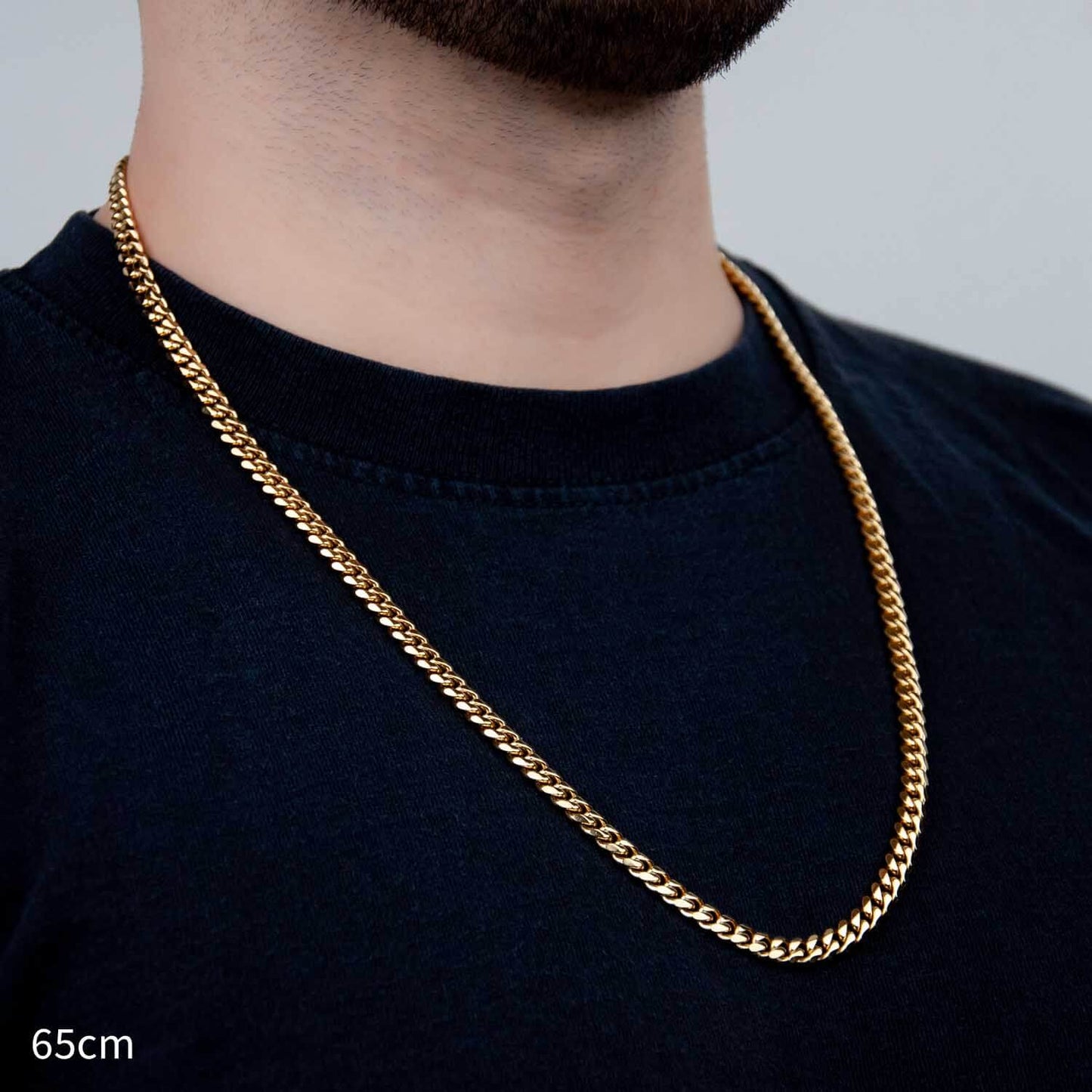 Cuban Link 6-Side 6mm - Edelstahl, 14k vergoldet