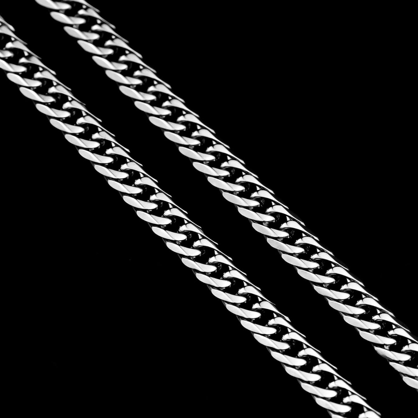 Cuban Link 6-Side Lobster-Verschluss 6mm - Edelstahl