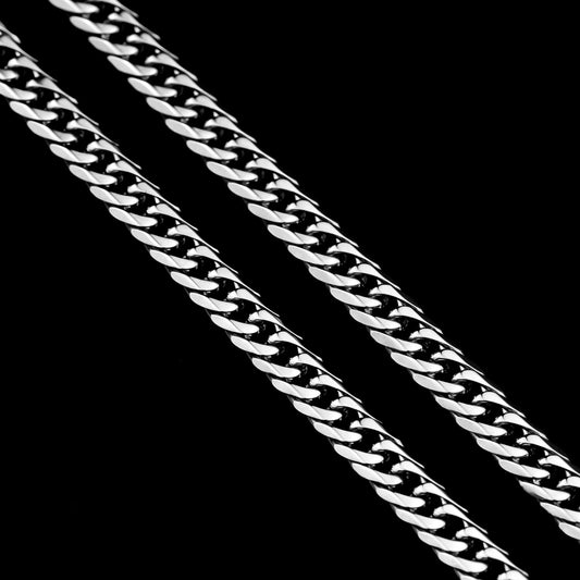 Cuban Link 6-Side Lobster-Verschluss 6mm - Edelstahl