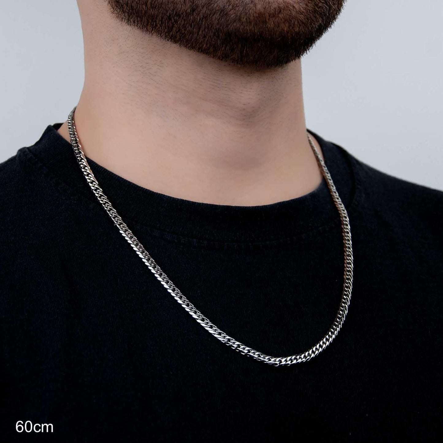 Cuban Link 6-Side Lobster-Verschluss 6mm - Edelstahl