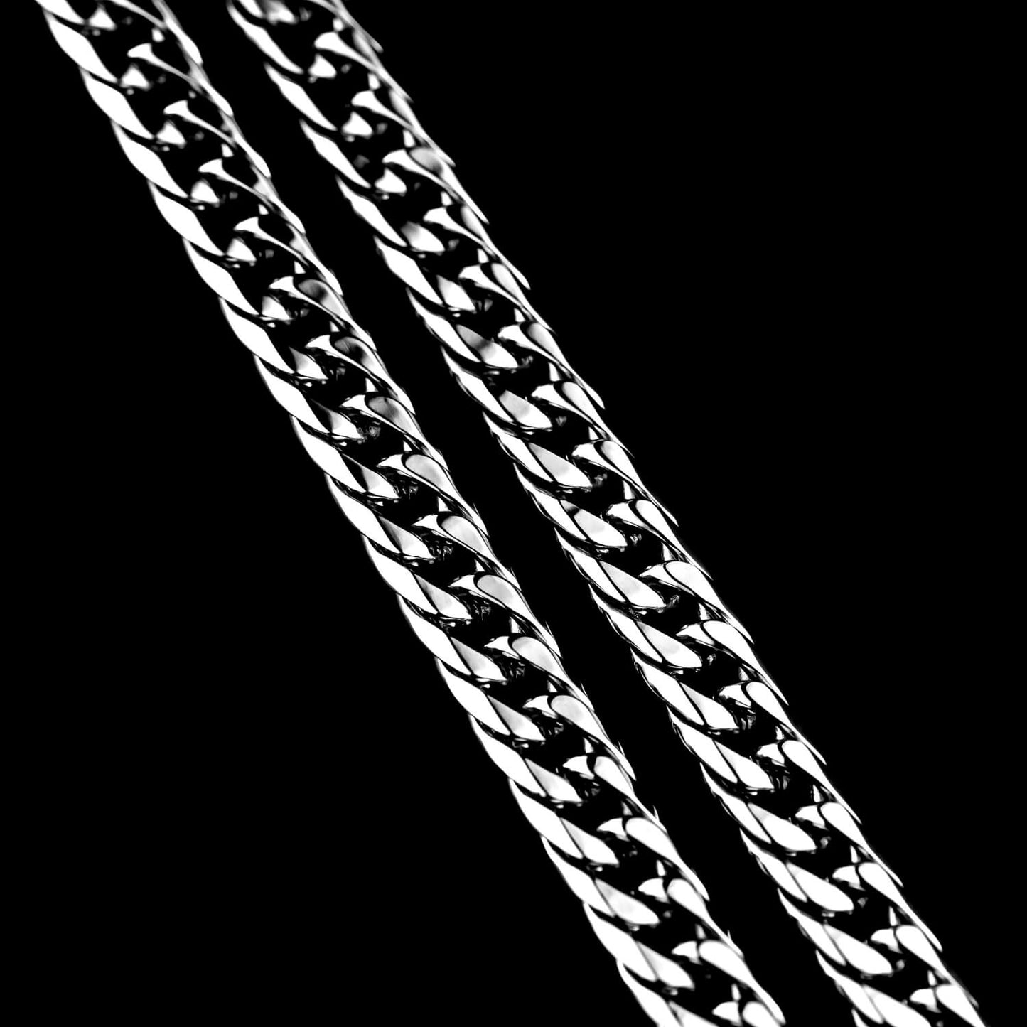 Cuban Link 6-Side Lobster-Verschluss 8mm - Edelstahl