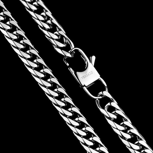 Cuban Link 6-Side Lobster-Verschluss 8mm - Edelstahl