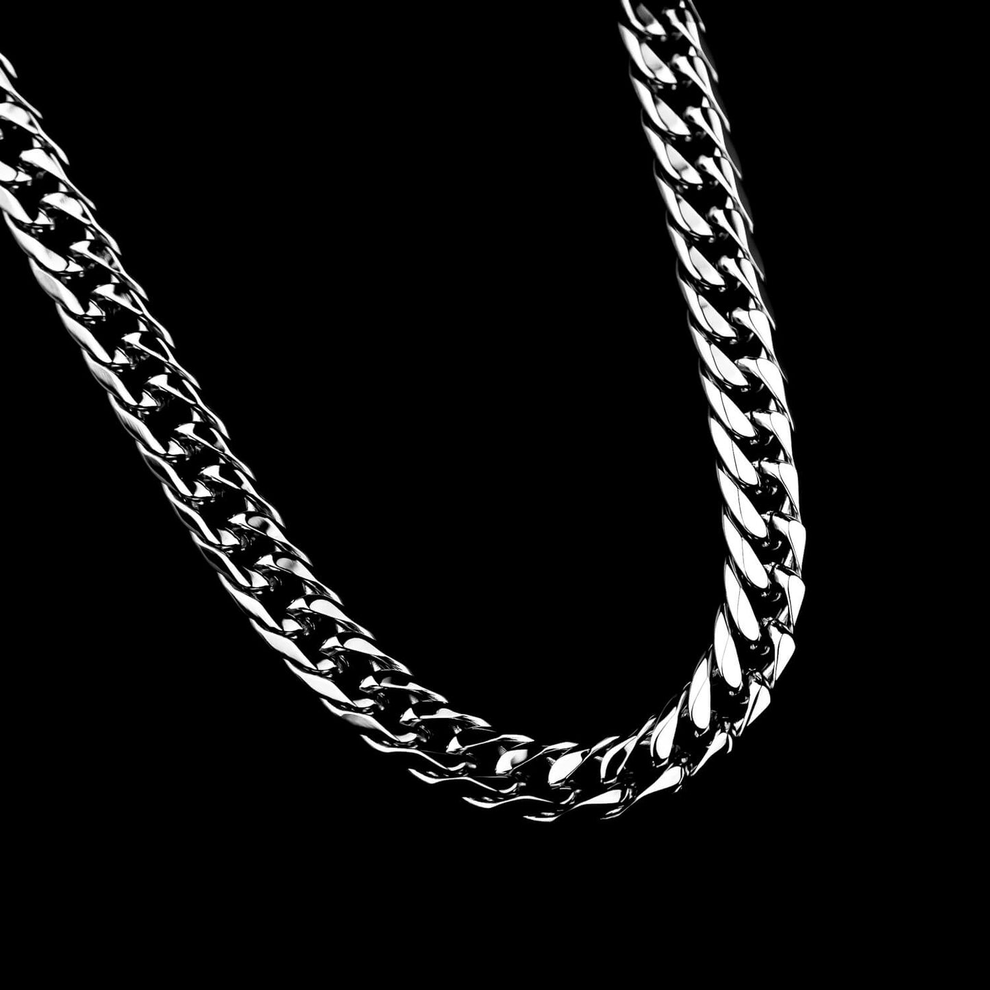 Cuban Link 6-Side Lobster-Verschluss 8mm - Edelstahl