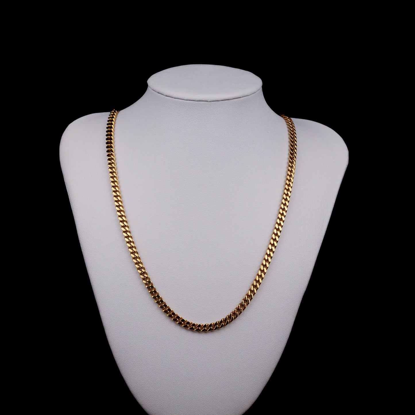 Cuban Link Curb 5mm - Edelstahl, 14k vergoldet