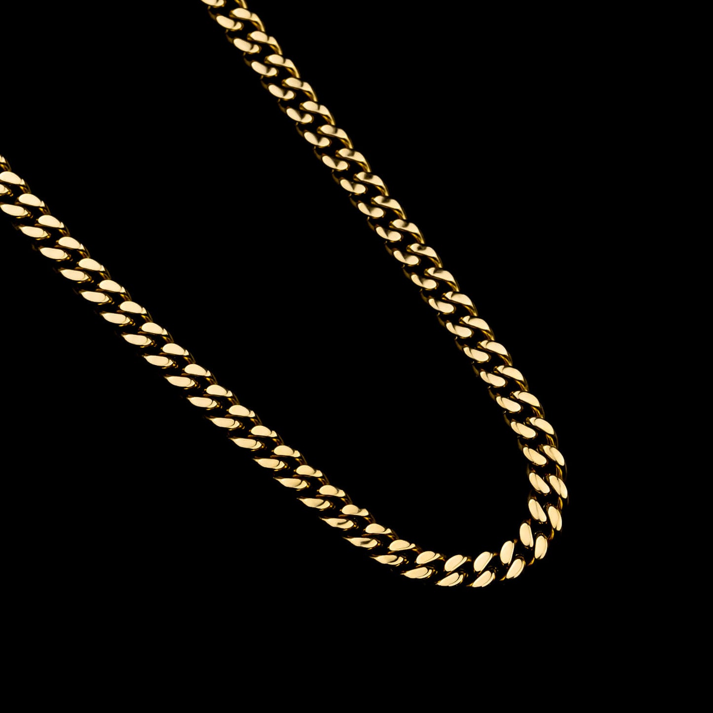 Cuban Link Curb 5mm - Edelstahl, 14k vergoldet