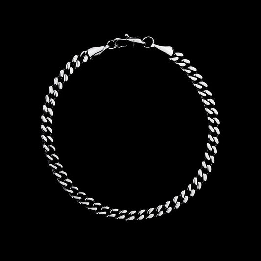 Cuban Link Curb Armband 5mm - Edelstahl