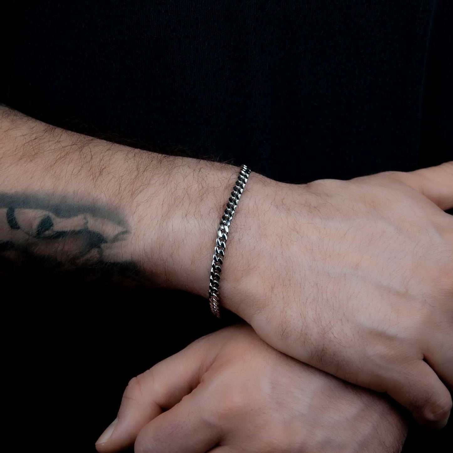 Cuban Link Curb Armband 5mm - Edelstahl