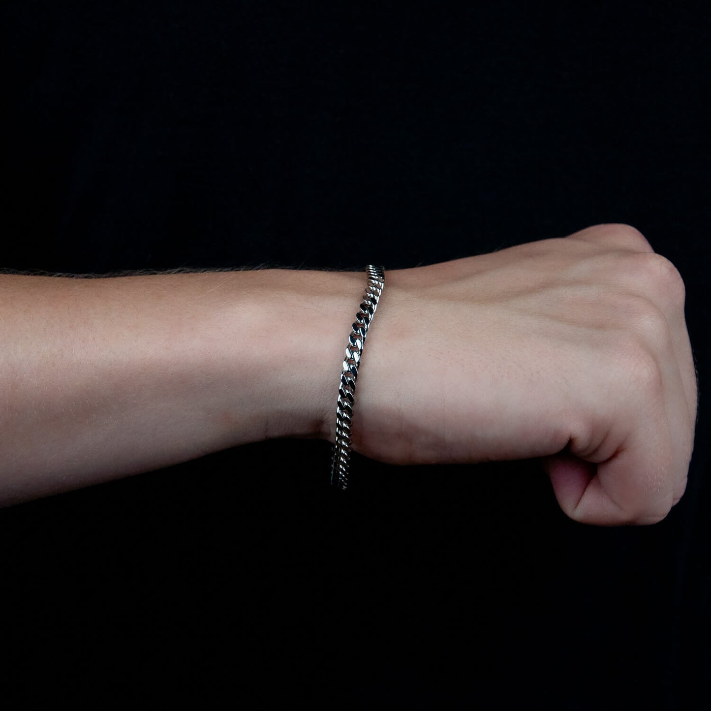 Cuban Link Curb Armband 5mm - Edelstahl