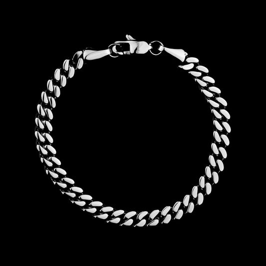 Cuban Link Curb Armband 7mm - Edelstahl