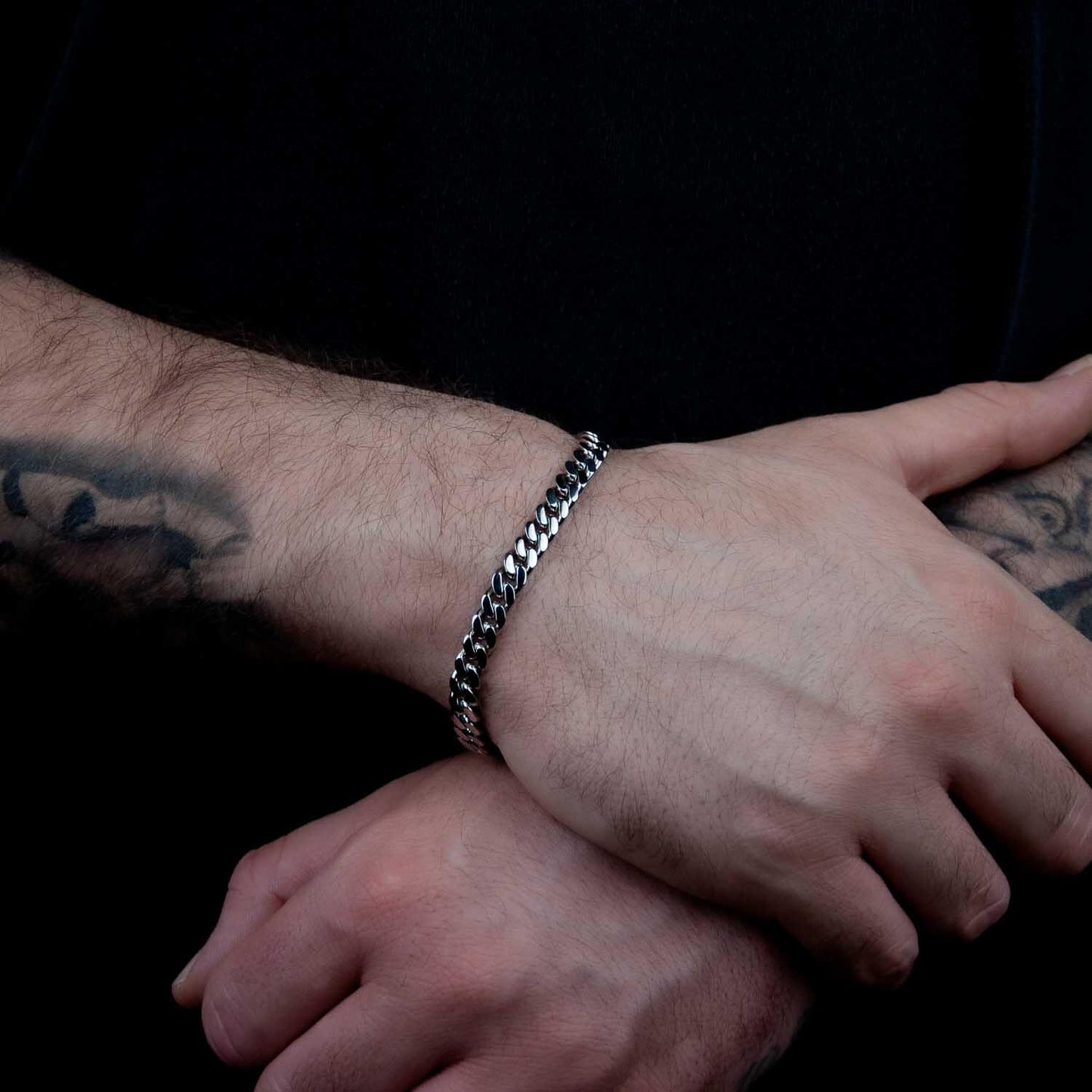 Cuban Link Curb Armband 7mm - Edelstahl