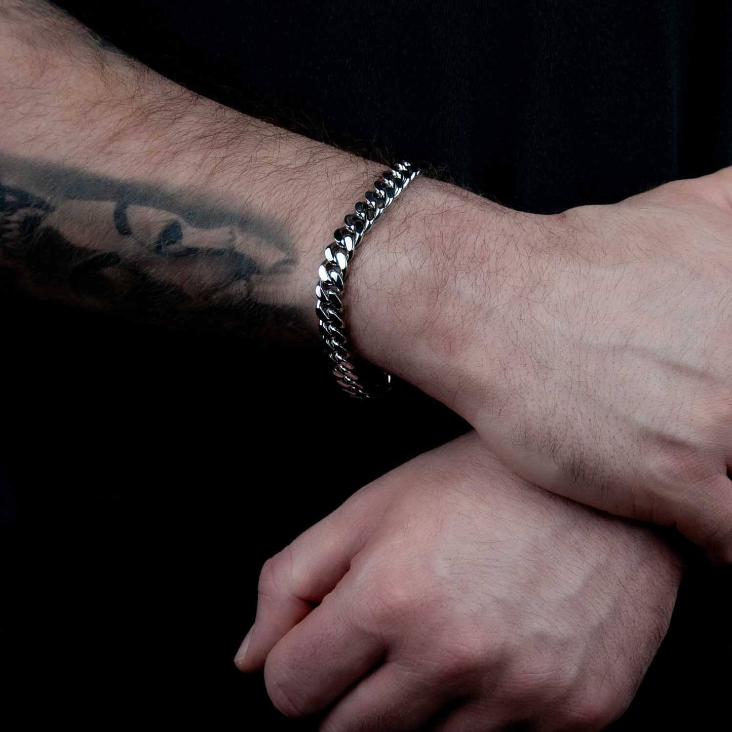 Cuban Link Curb Armband 9mm - Edelstahl