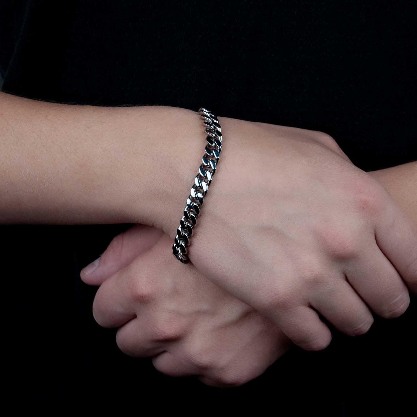 Cuban Link Curb Armband 9mm - Edelstahl