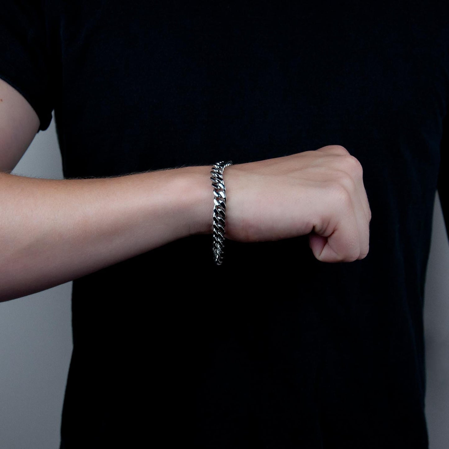 Cuban Link Curb Armband 9mm - Edelstahl