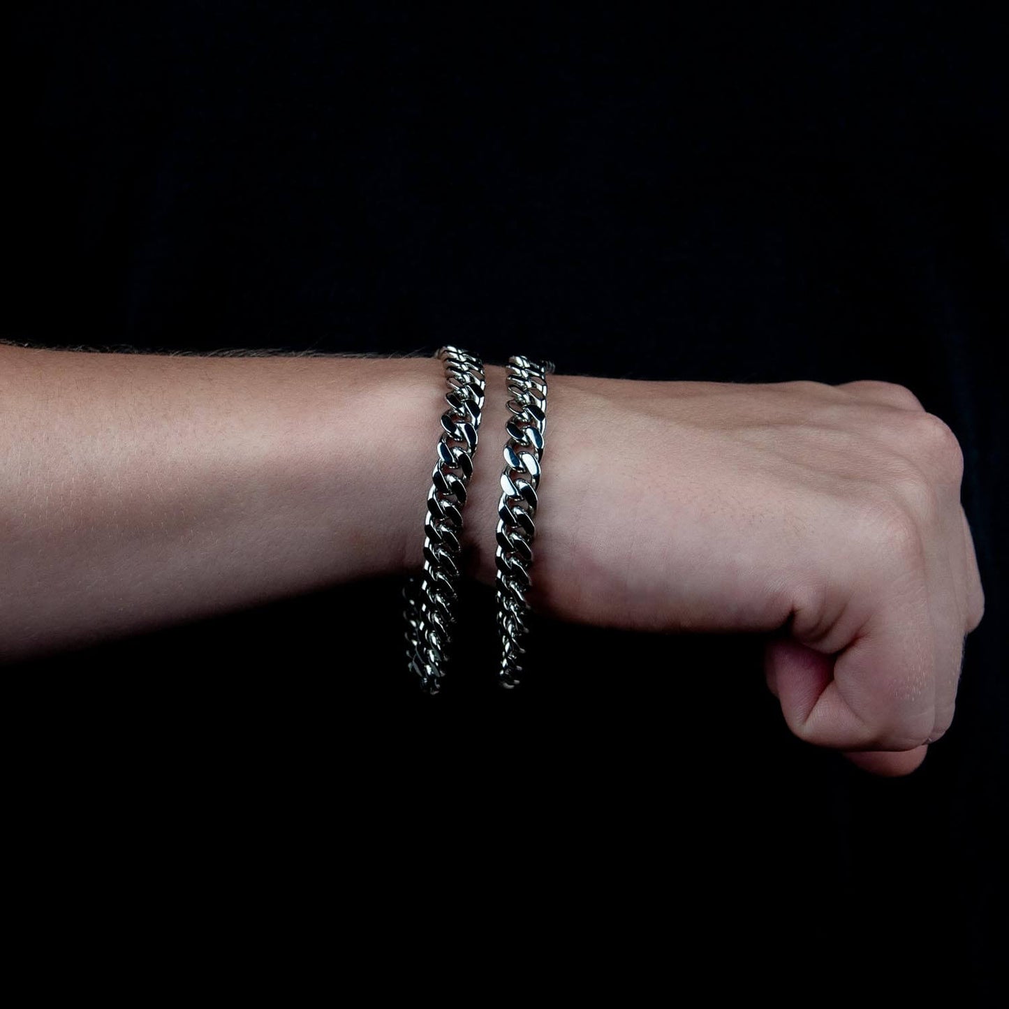 Cuban Link Curb Armband 9mm - Edelstahl