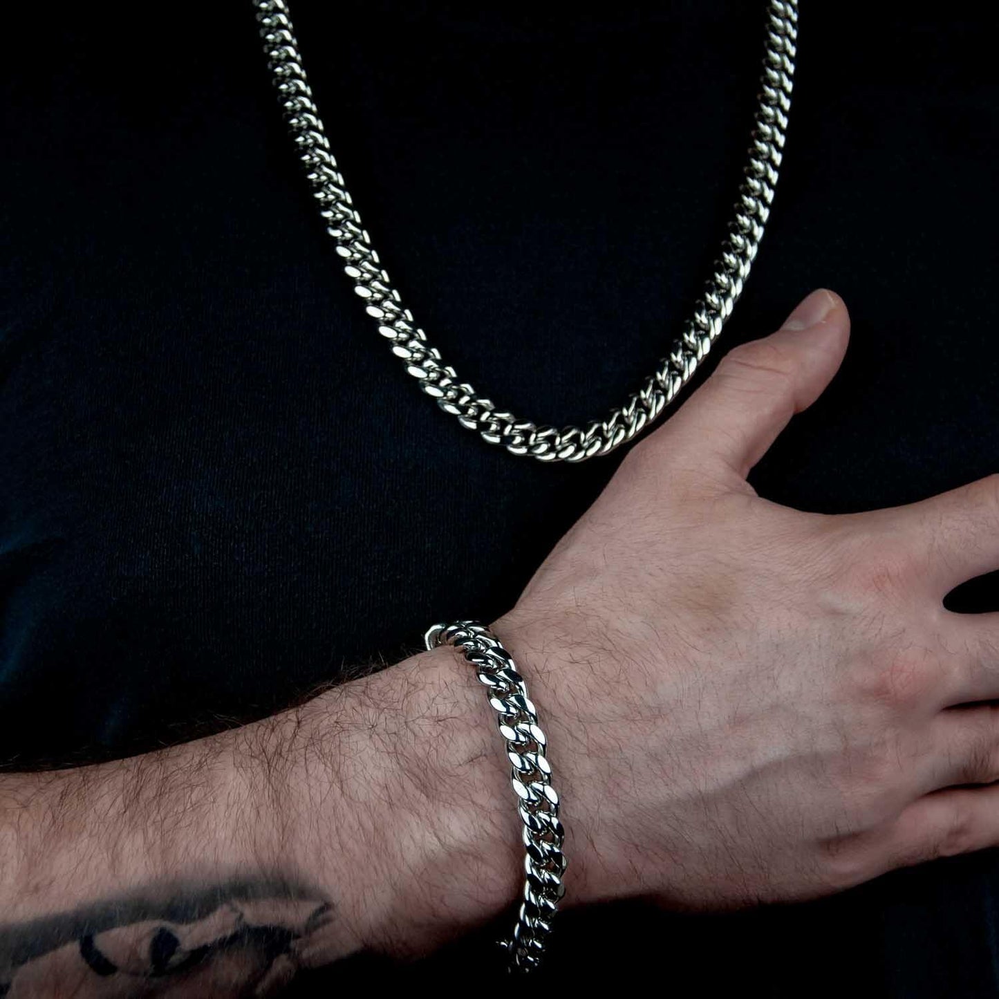 Cuban Link Round Armband 10mm - Edelstahl