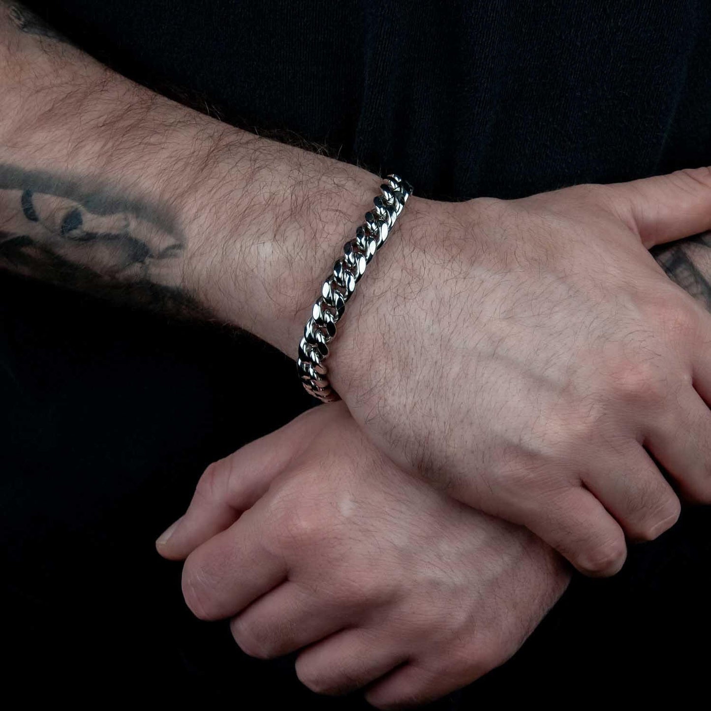 Cuban Link Round Armband 10mm - Edelstahl