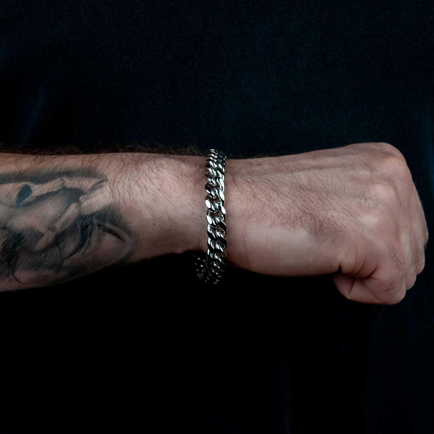 Cuban Link Round Armband 10mm - Edelstahl