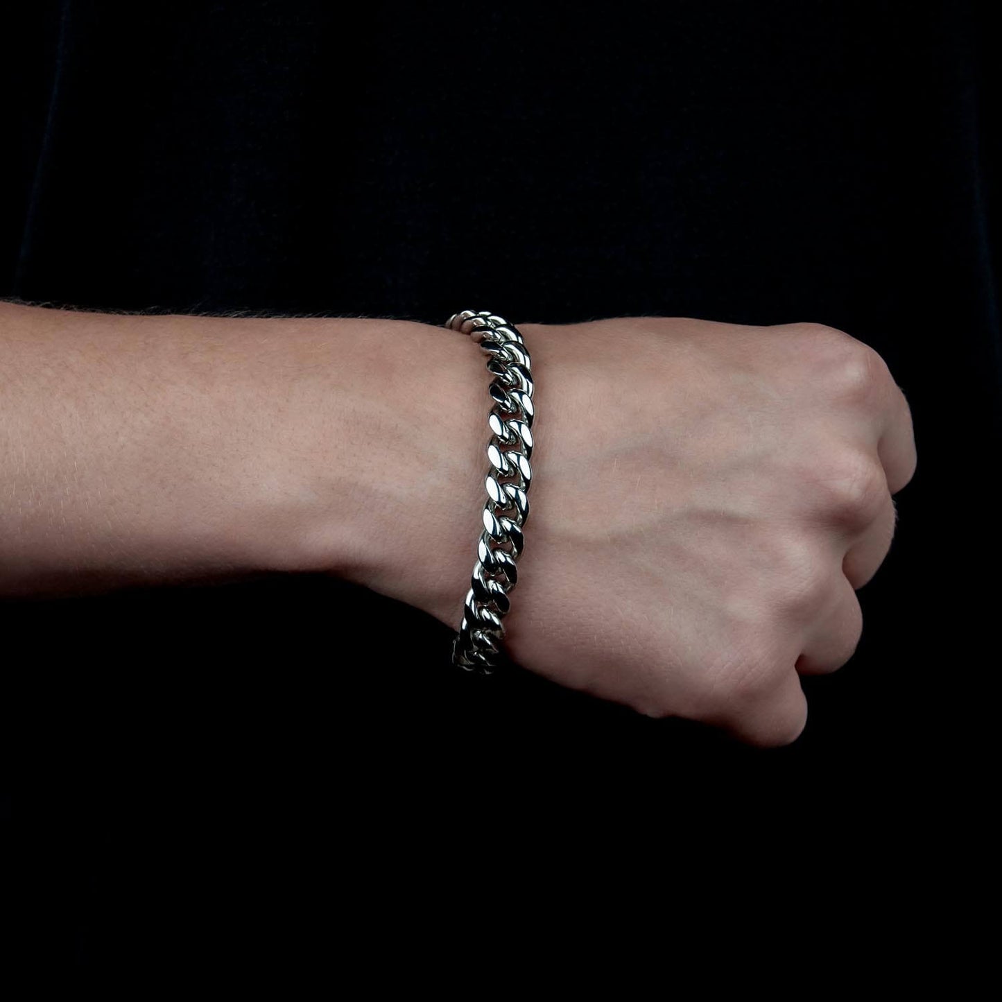 Cuban Link Round Armband 10mm - Edelstahl