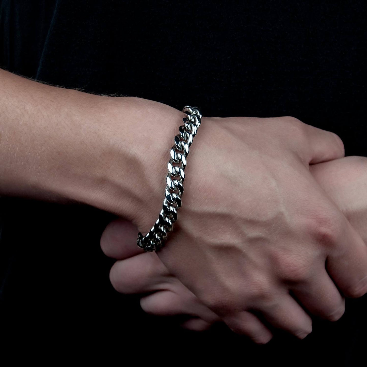 Cuban Link Round Armband 10mm - Edelstahl