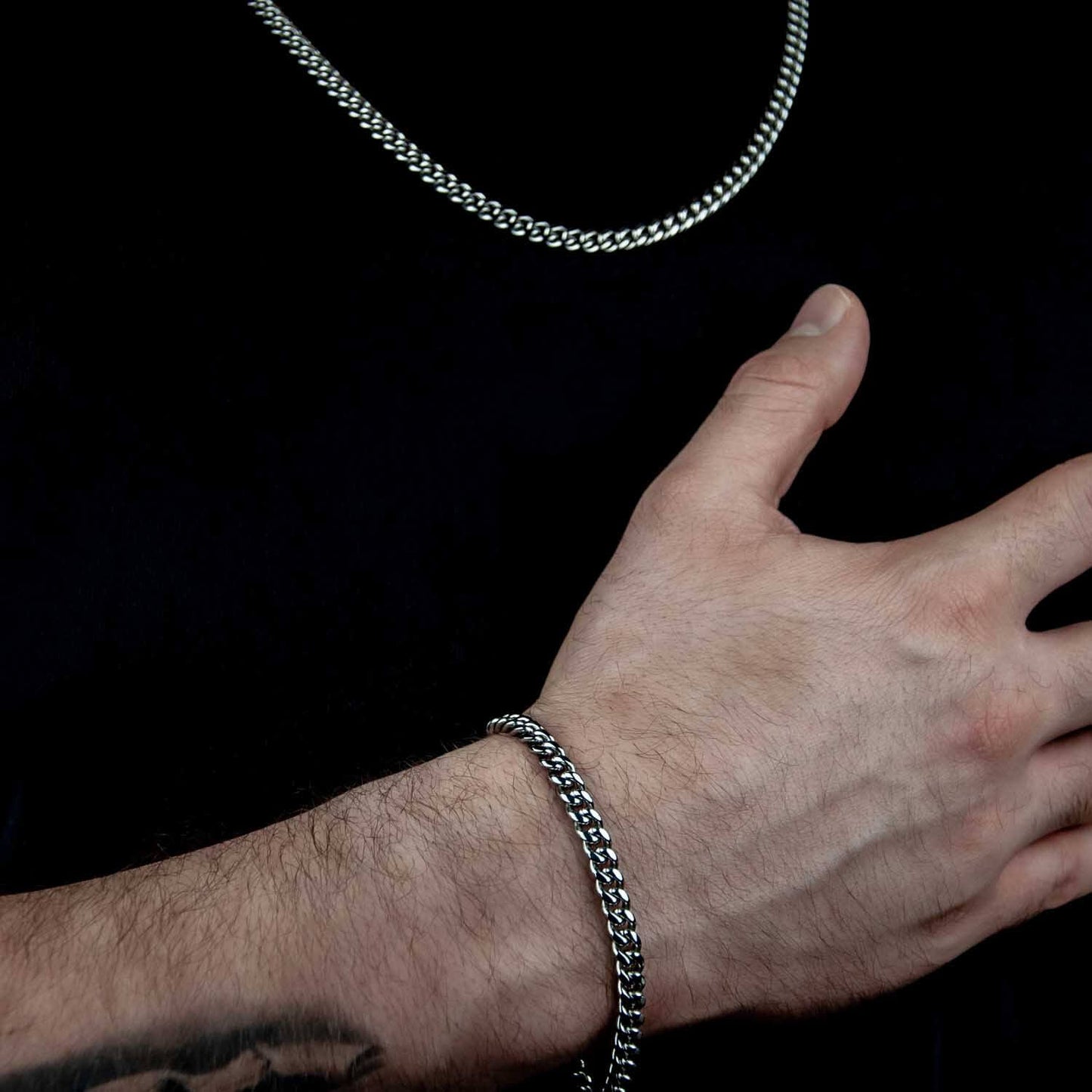 Cuban Link Round Armband 6mm - Edelstahl