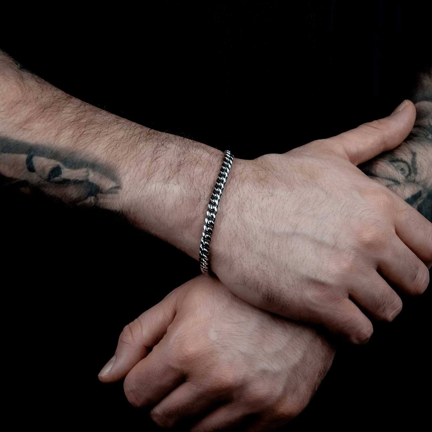 Cuban Link Round Armband 6mm - Edelstahl