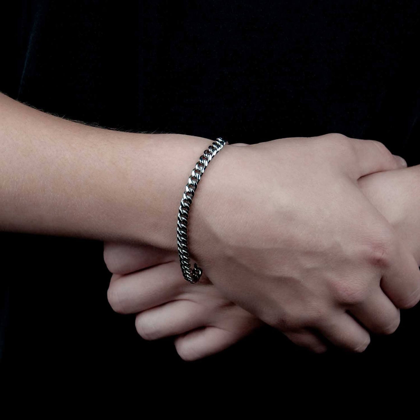 Cuban Link Round Armband 6mm - Edelstahl