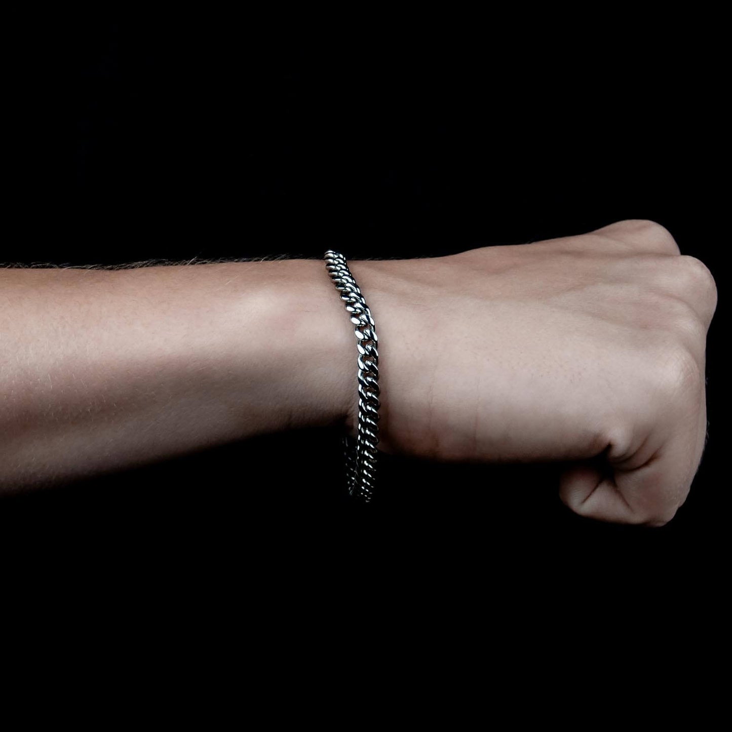 Cuban Link Round Armband 6mm - Edelstahl