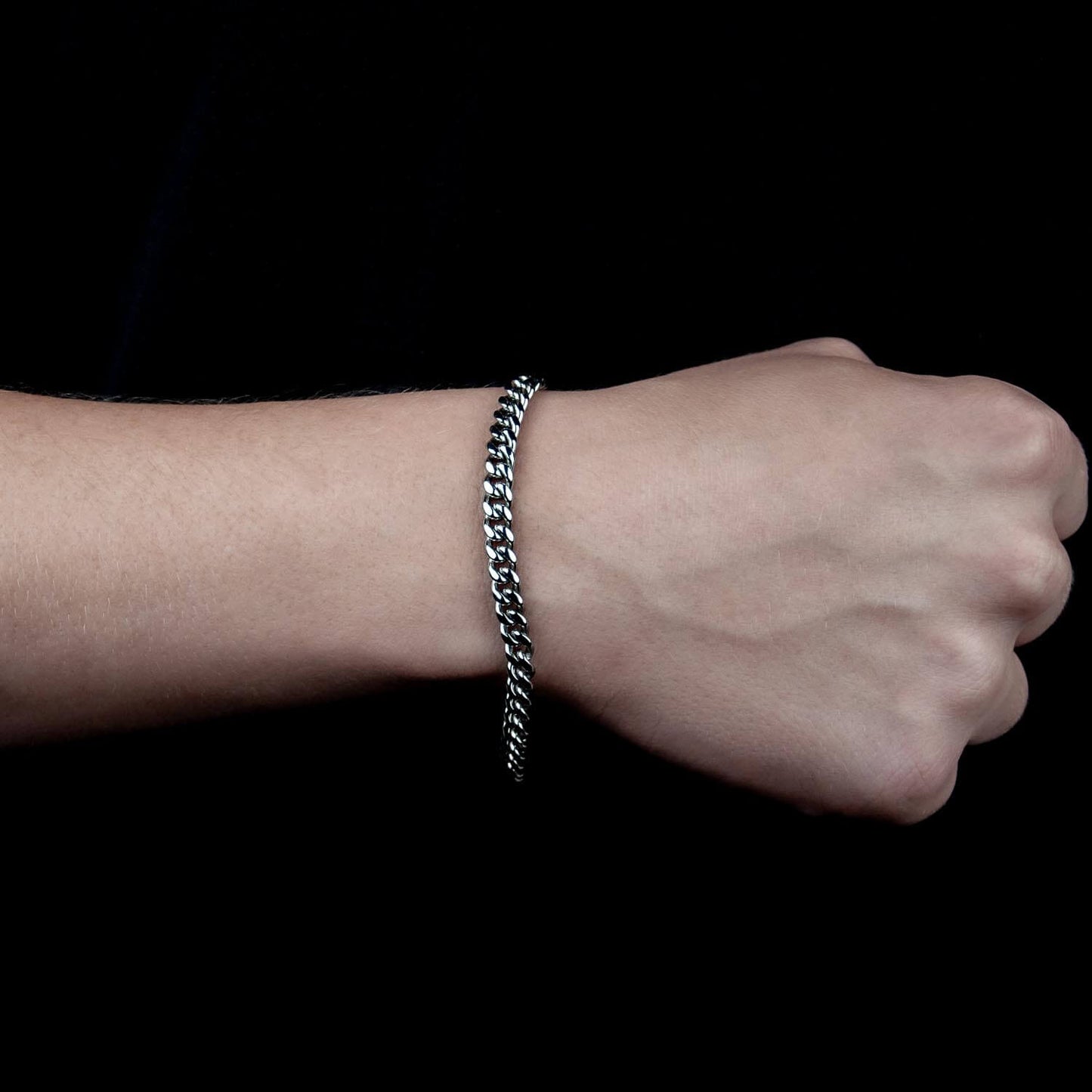 Cuban Link Round Armband 6mm - Edelstahl