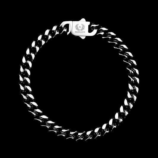 Cuban Link Round Armband 8mm - Edelstahl