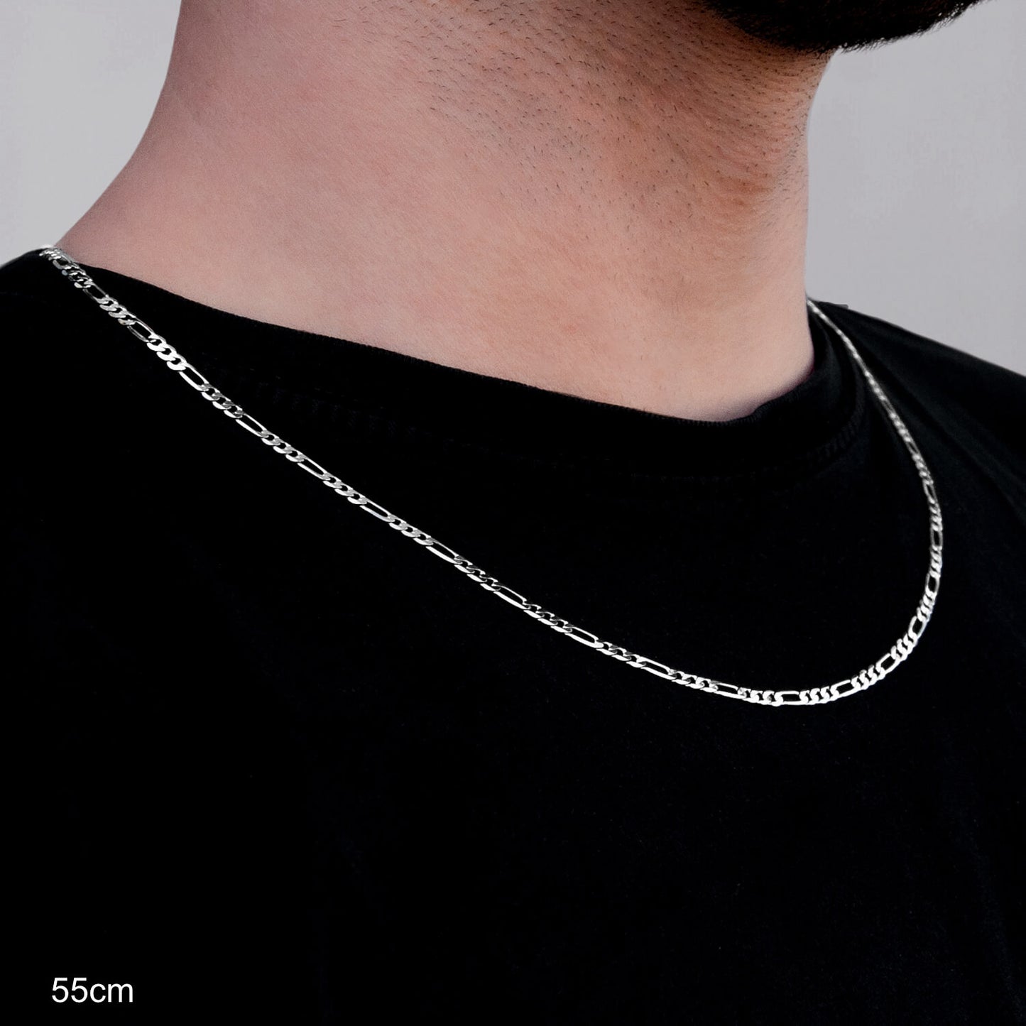 Figarokette 3,3mm - 925 Silber