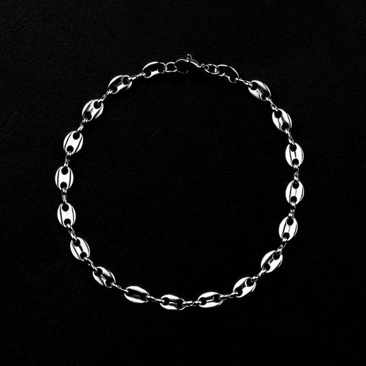 Kaffeebohnenarmband 5mm - Edelstahl