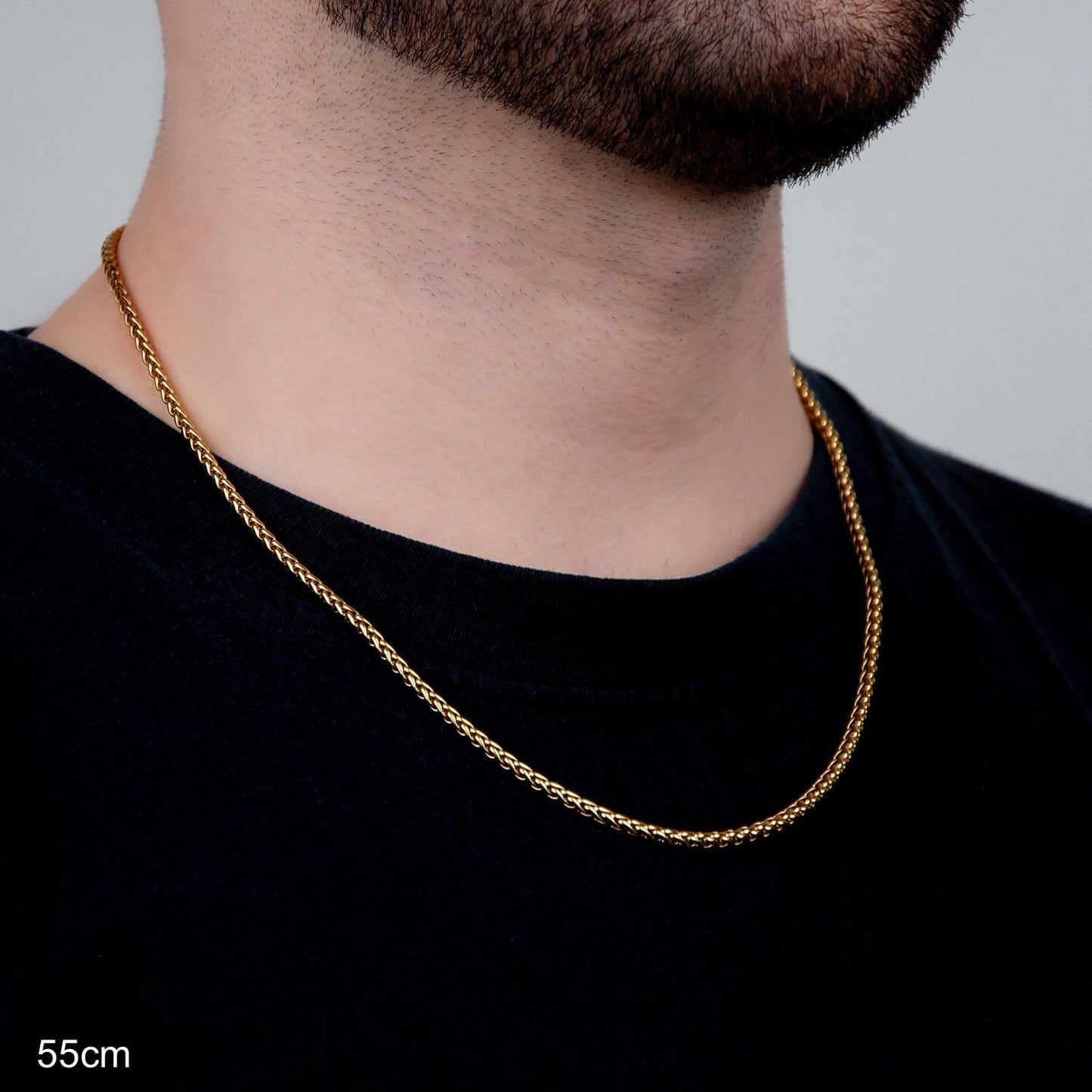 Keel Chain 3mm - Edelstahl, 18k vergoldet