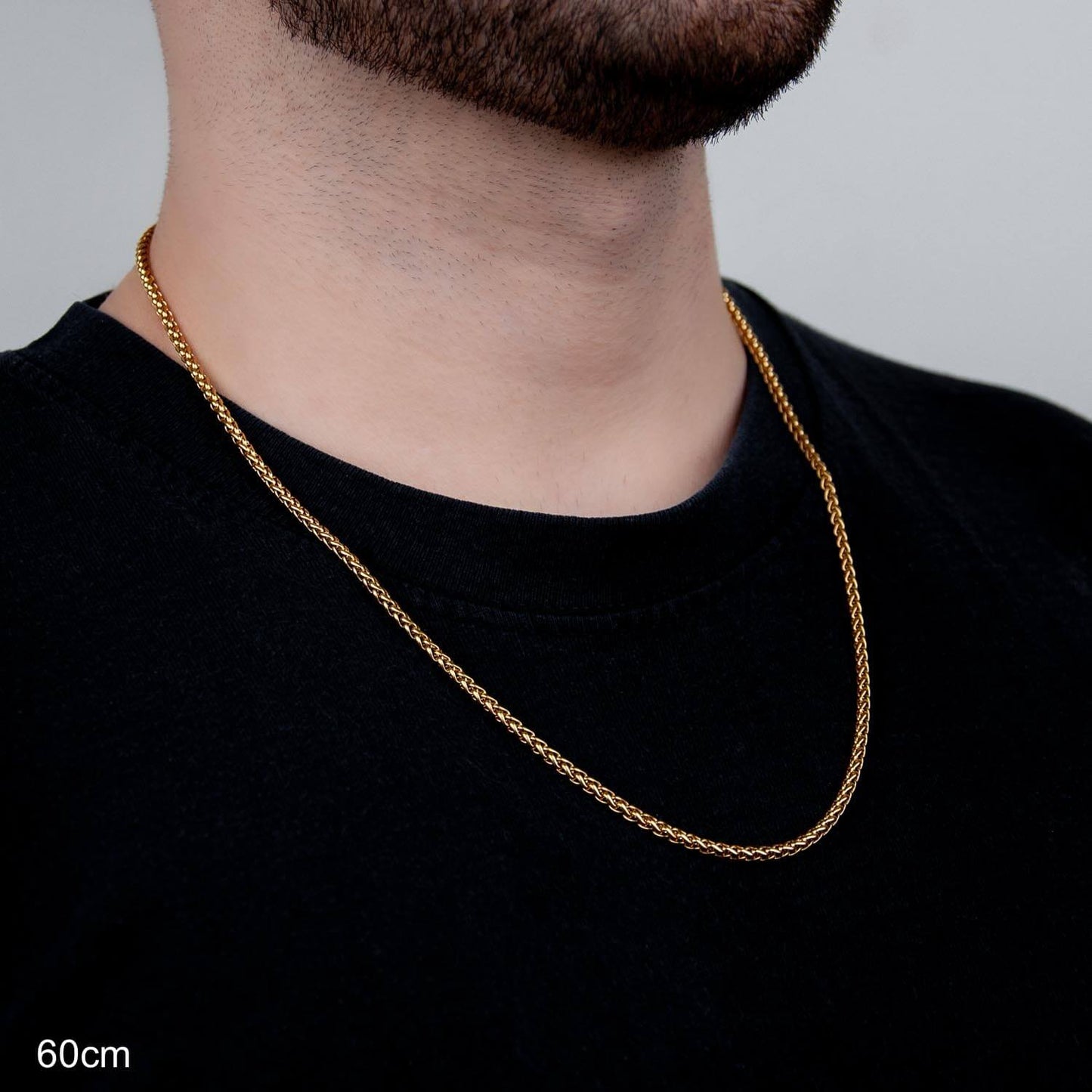 Keel Chain 3mm - Edelstahl, 18k vergoldet