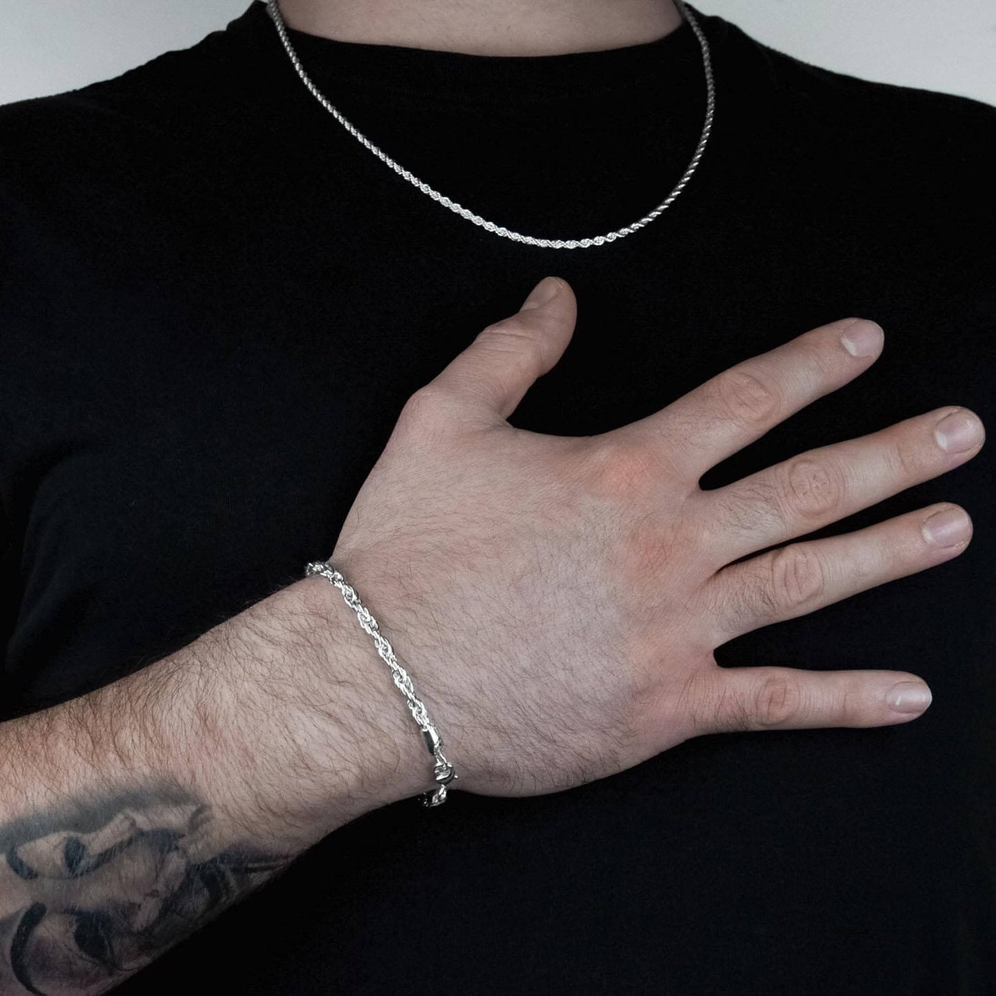 Rope Chain Armband 4mm - Edelstahl