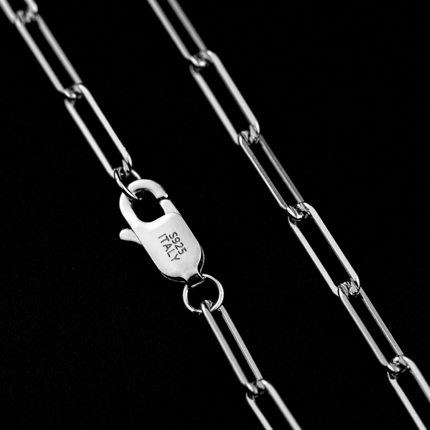 Paper Clip Chain 3mm - 925 Silber