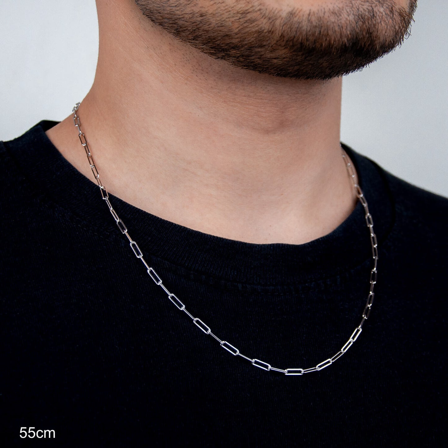 Paper Clip Chain 3mm - 925 Silber