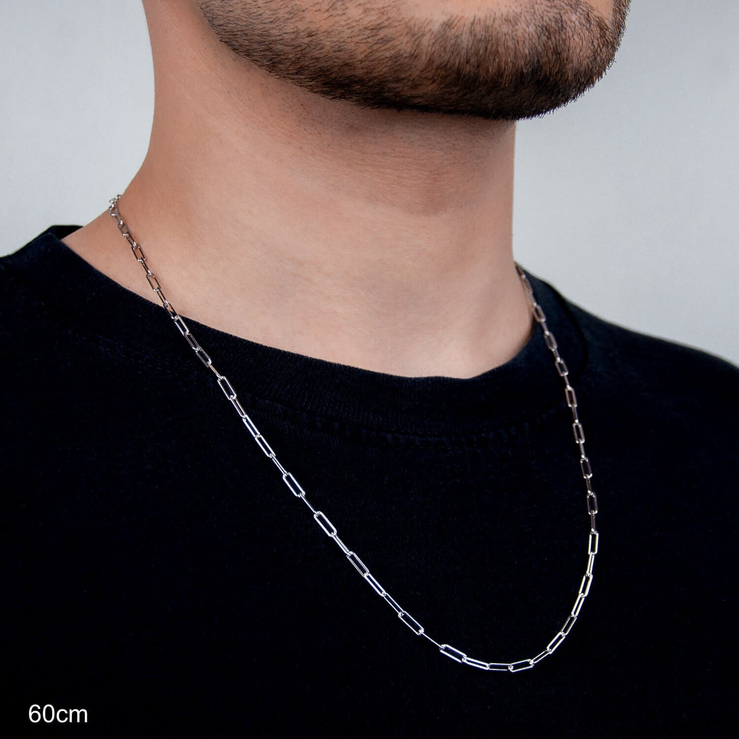 Paper Clip Chain 3mm - 925 Silber