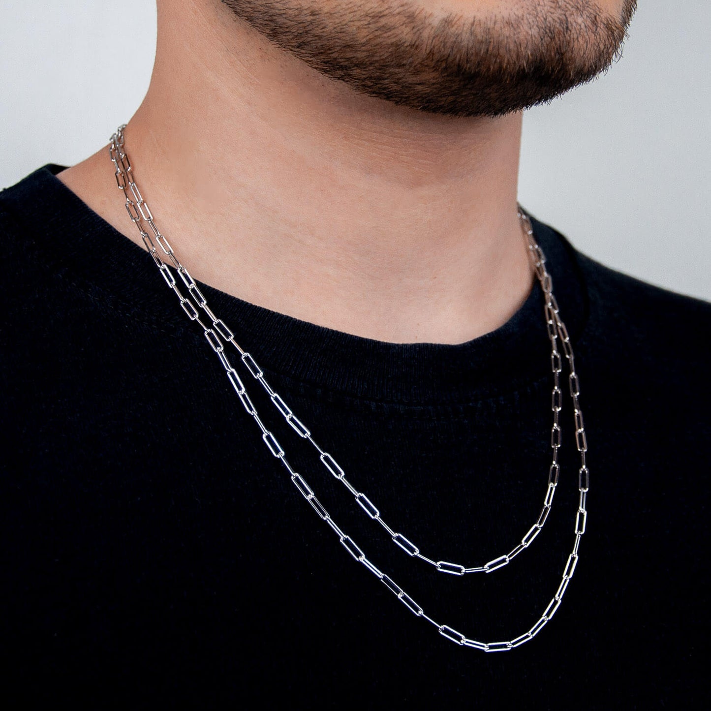 Paper Clip Chain 3mm - 925 Silber